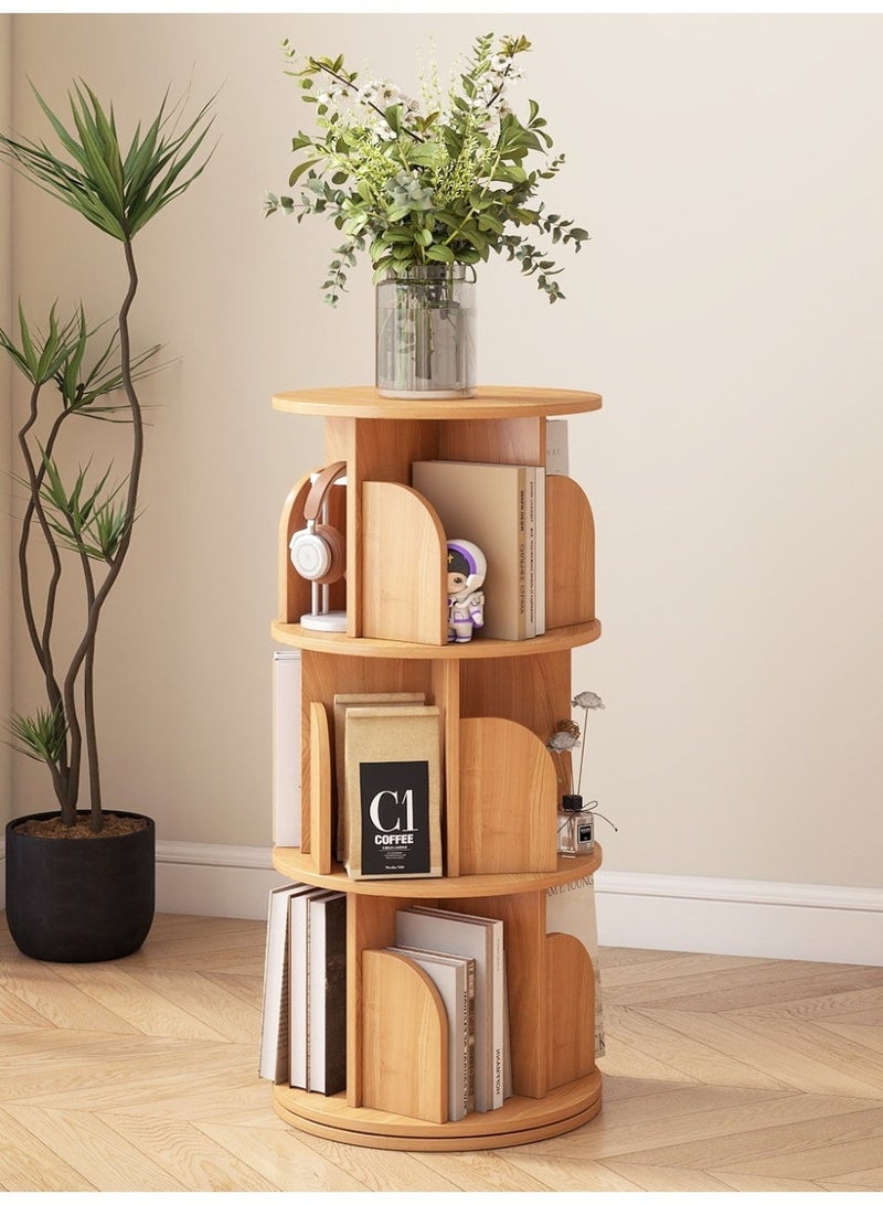 SHEIDLIN 360° Rotating Bookshelf, Large Capacity Bookcase with Anti-Fall Baffles, Space-Saving Corner Storage Rack, Suitable for Bedroom, Living Room, Study Room, and Office - Image 1