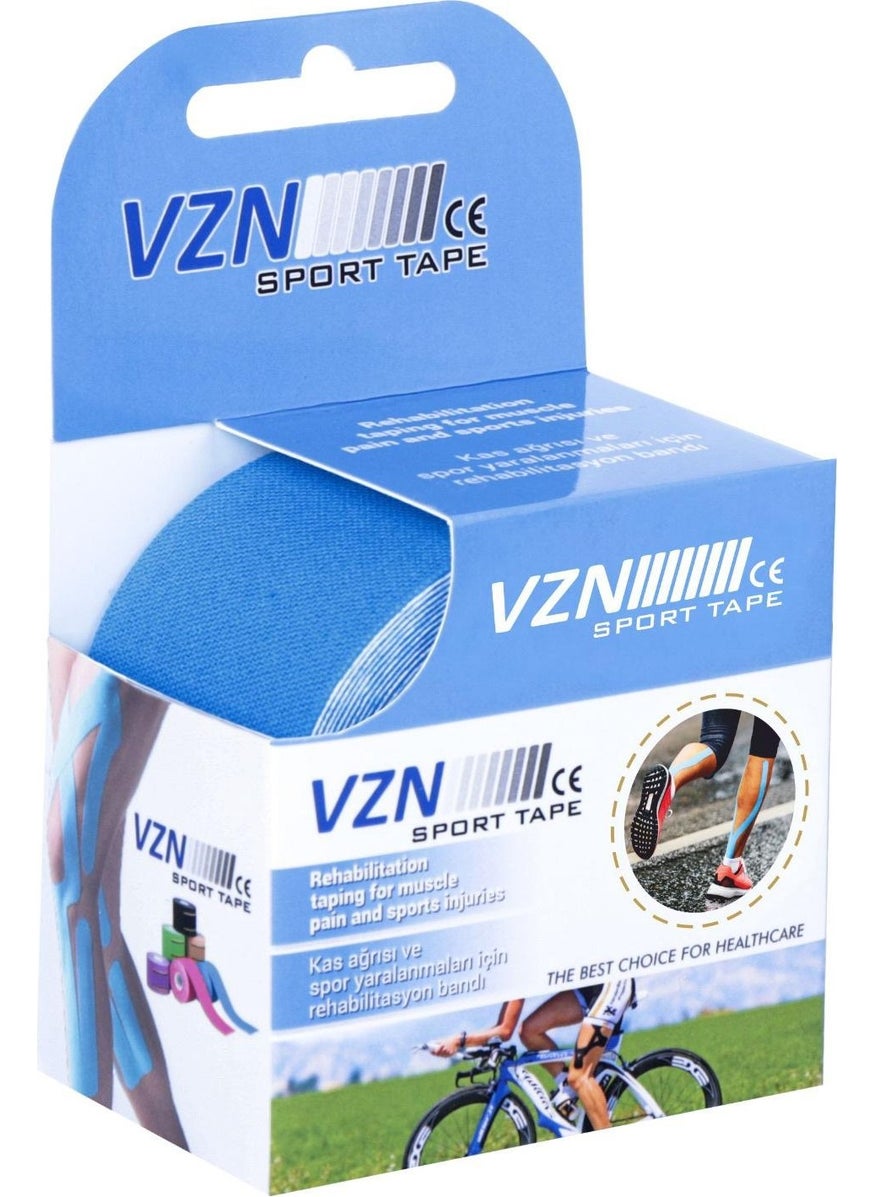 Vzn - Sporttape Blue Kinesio Tape Athlete Muscle Tape 5cmx5mt - Image 1