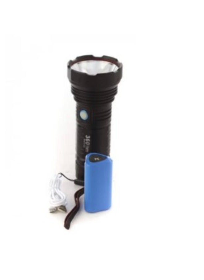 Generic 360°Light Rechargeable Tactical Flashlight High Lumens LED Super Bright with 5 Modes Water Resistant Emergency Flashlight  - Image 4