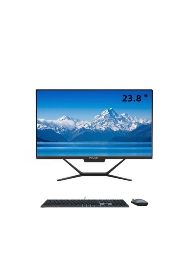 PROEFF All-In-One PC 23.8 inch Desktop,  i5-4570/16GB RAM/256GB SSD，Windows 10 Pro，English/Arabic Keyboard and Mouse , Black  - Image 1