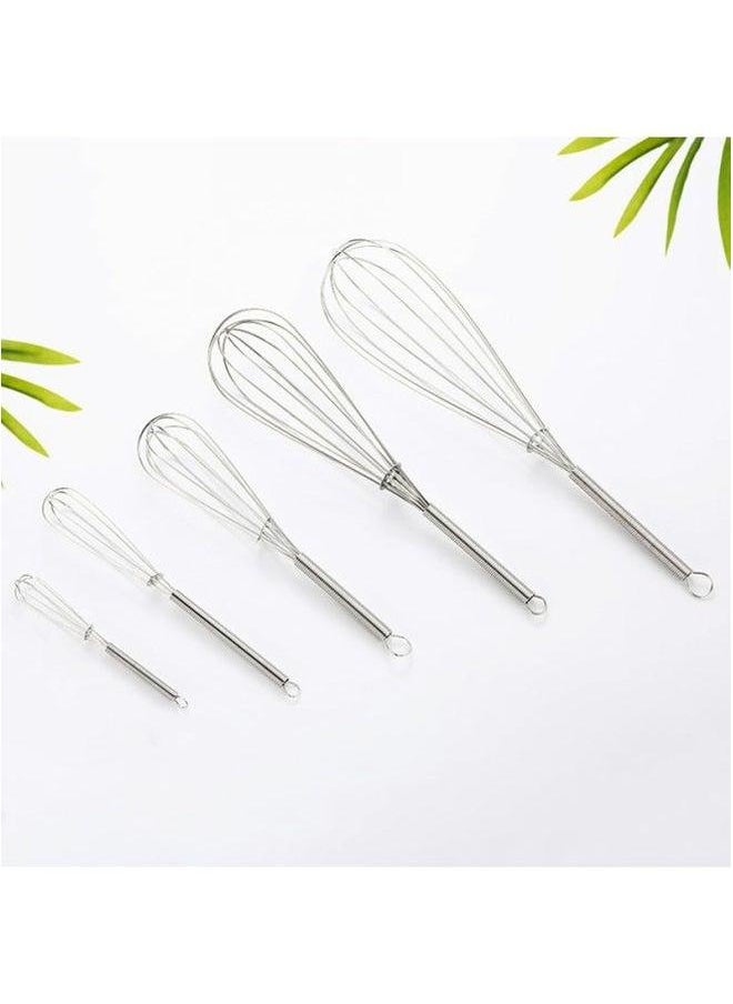 Generic - Stainless Steel Egg Beater Spring Handle Blender Cream Stir Foaming Blazer Baking Tool-Color:10 Inch - Image 1