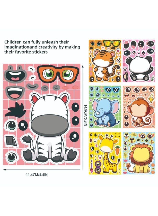 NIBEMINENT 8 Pcs Cartoon Animals Deco Kit Waterproof Stickers, High Definition Printing Bright Colors, Suitable for Laptop Skateboard Luggage Water Bottle Guitar DIY - Image 3