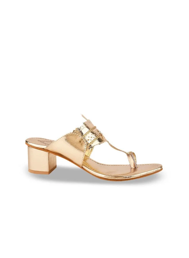 شوتوبيا Shoetopia Girls One Toe Ethnic Block Heels