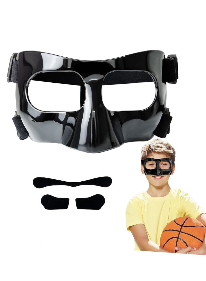 Generic Face Shield Masks for Soccer and basketball Sports, Adjustable for Adults and Teenagers, Suitable for Men and Women （black） - Image 1