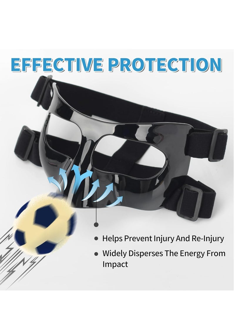 Generic Face Shield Masks for Soccer and basketball Sports, Adjustable for Adults and Teenagers, Suitable for Men and Women （black） - Image 2