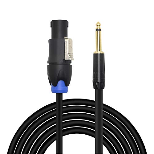 XMSJSIY Speakon to 1/4" Mono Speaker Cable, 6.35mm TS Plug to Speakon Male Speaker Wire 14 Gauge Audio Amplifier Connection Cord for DJ/PA Speaker Cord with Twist Lock -2M (Speakon Male to TS) - Image 2