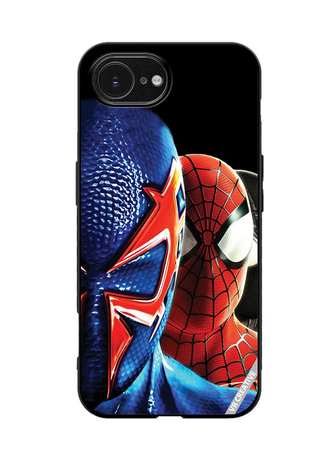 Protective Case Cover For Apple iPhone 16e Spiderman Design Multicolour