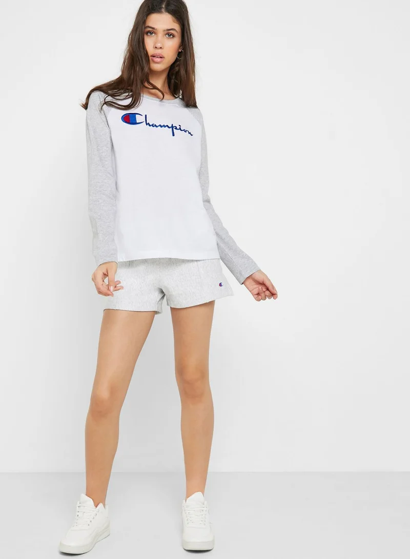Champion Logo Ribbed Shorts
