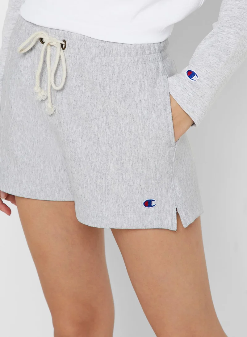 Champion Logo Ribbed Shorts