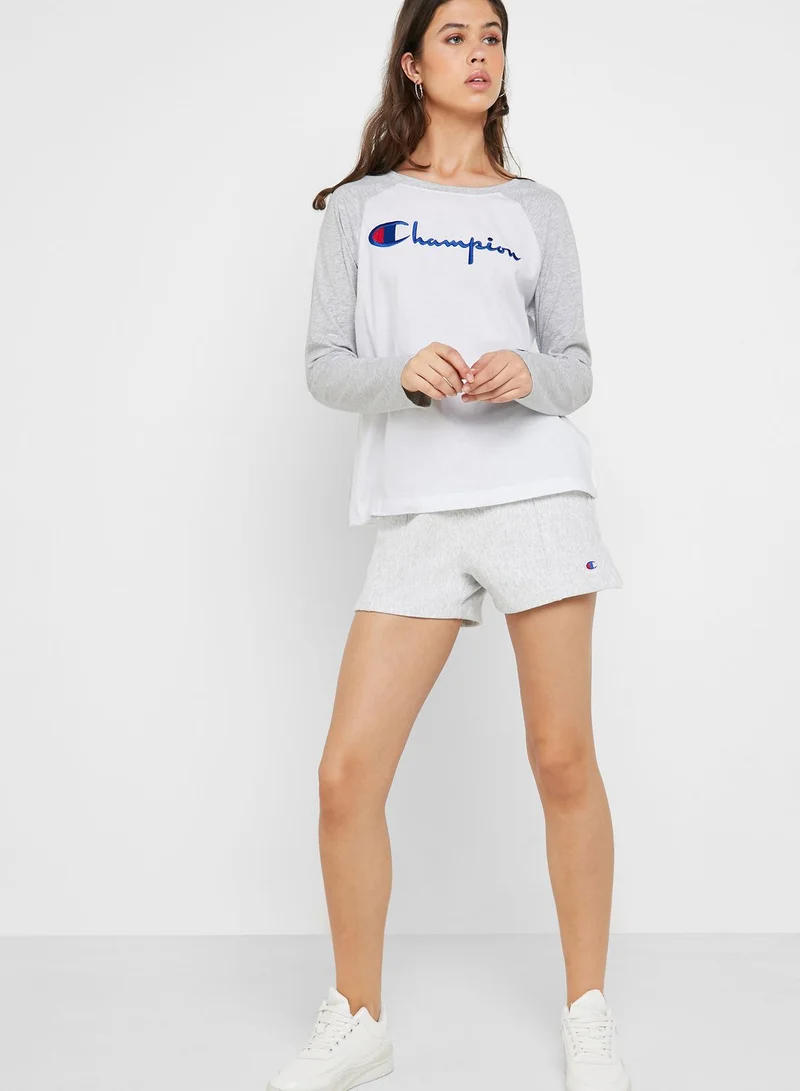 Champion Logo Ribbed Shorts