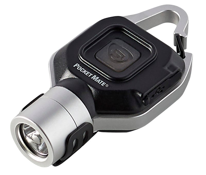 Streamlight فلاشلايت ستريملايت 73300 بوكيت ميت 325 لومن مع حلقة مفاتيح/قابلة للتعليق قابلة لإعادة الشحن عبر USB، فضي - Image 1