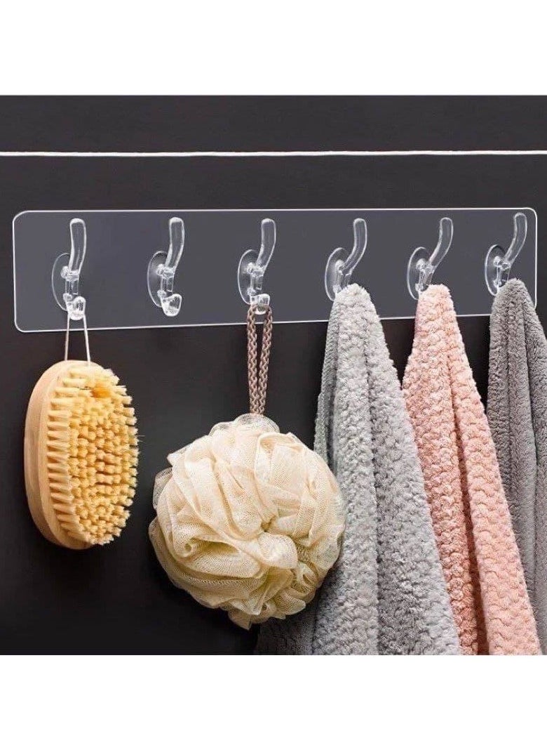 Flexible 6-Hook Clear Hanger  - Image 1