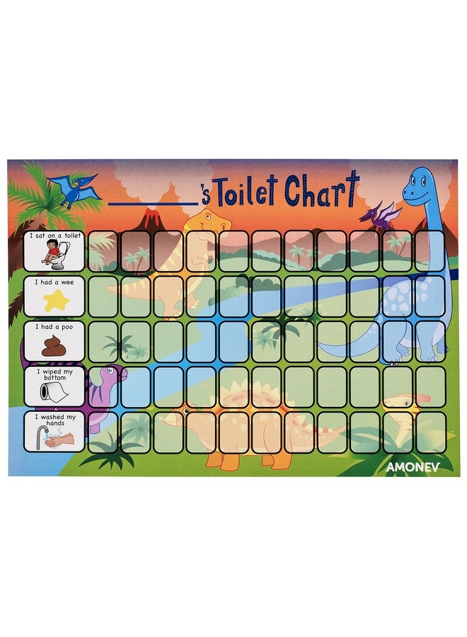 Amonev Dinosaur Toilet Training Reward Chart And Potty Training Reward Chart For Boys And Girls Toddlers Twin Pack With 225 Star Stickers Included - Image 5