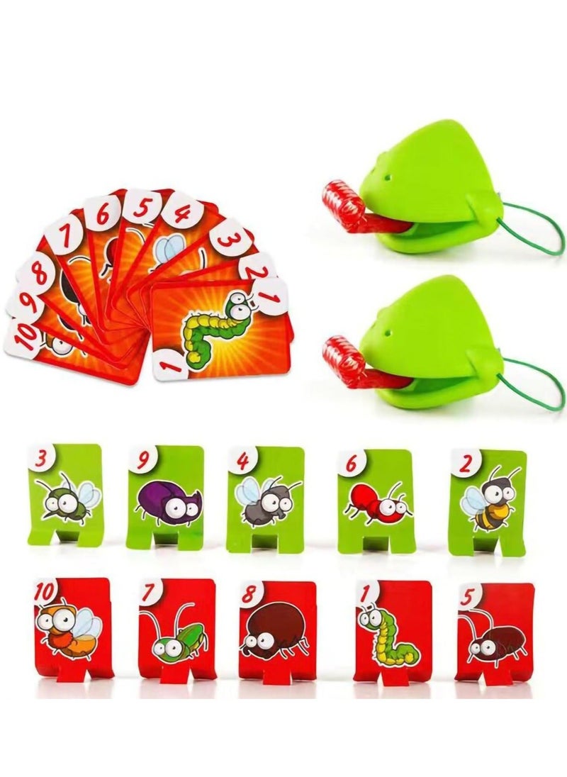 NIBEMINENT - Frog Tongue Game with Blowing air Two Pack Insect Cardboard Included, Multiplayer - Image 1