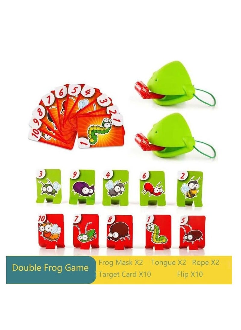 NIBEMINENT - Frog Tongue Game with Blowing air Two Pack Insect Cardboard Included, Multiplayer - Image 1