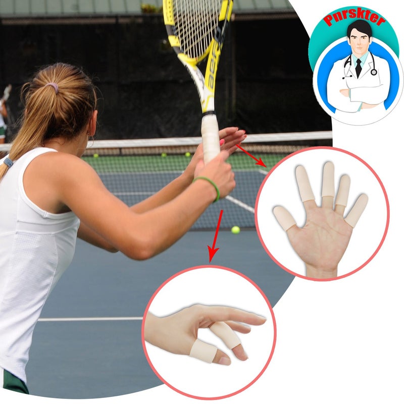 Pnrskter Gel Finger Cots, Finger Protector Support(14 PCS) NEW MATERIAL Finger Sleeves Great for Trigger Finger, Hand Eczema, Finger Cracking, Finger Arthritis and More. (10pcs Long + 4pcs Short) - Image 3