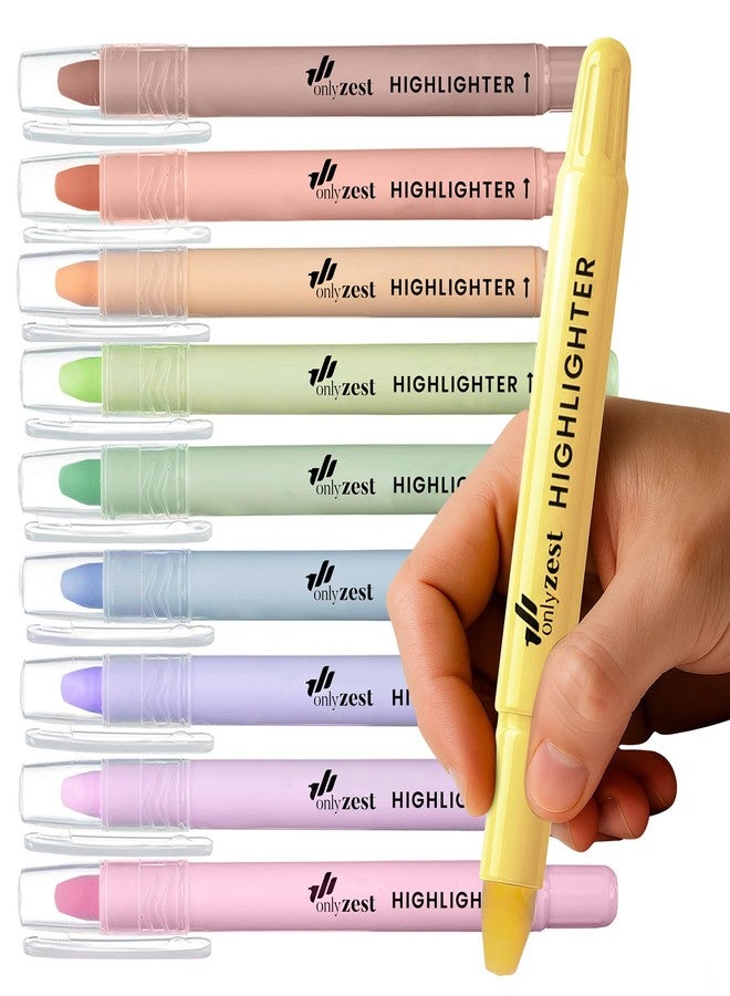 Only Zest 10 Pack Bible Safe Highlighters - Pastel Color, Wax Highlighters No Bleed, Scripture Markers for Journaling, Study Accessories and School Supplies - Image 1