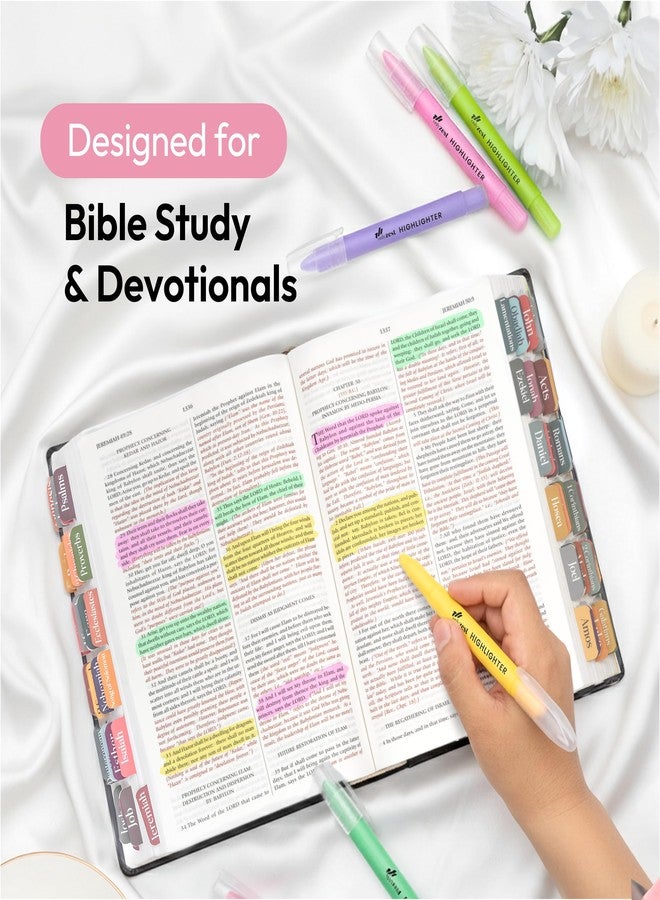 Only Zest 10 Pack Bible Safe Highlighters - Pastel Color, Wax Highlighters No Bleed, Scripture Markers for Journaling, Study Accessories and School Supplies - Image 5