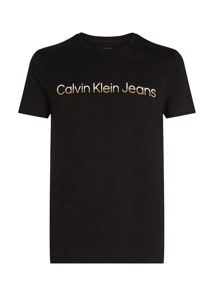 كالفن كلاين جينز Logo Print Crew Neck T-Shirt