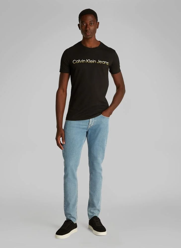 كالفن كلاين جينز Logo Print Crew Neck T-Shirt