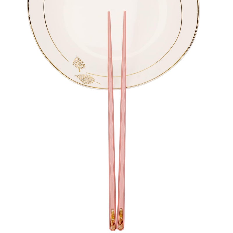 Auerllcy 10 Pairs Reusable Chopsticks, 9.5-Inch Dishwasher Safe, Heat-Resistant, Non-Slip, Colorful Chinese Style Chopsticks with Unique Pattern Designs (Wavy) - Image 5