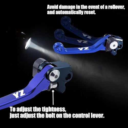 Adsspro Motorcycle Foldable Brake Clutch Lever Handle CNC Aluminum for YZ125 YZ250 0107 YZ250F 0106 YZ426F YZ450F 0107 RMZ250 0506 KX125 0608 KX250 0508 KX250F 0512 KX450F 0612 Dirt Pit Bike - Image 5