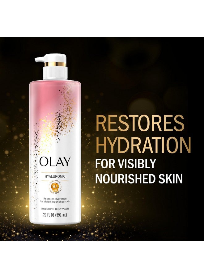 غسول الجسم أولاي المنظف والمغذي للنساء مع حمض الهيالورونيك ومركب فيتامين ب3، ترطيب يدوم طويلاً، 20 أونصة سائلة (عبوة من 4 قطع) - Image 3