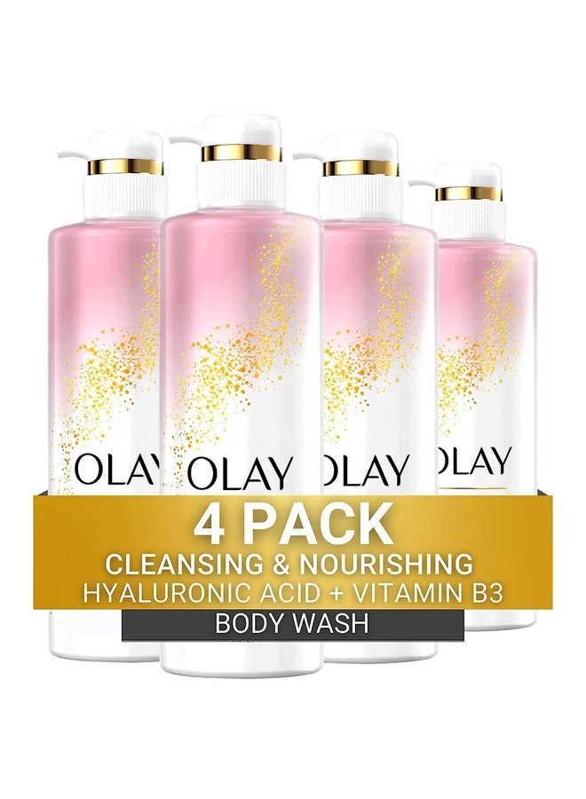 غسول الجسم أولاي المنظف والمغذي للنساء مع حمض الهيالورونيك ومركب فيتامين ب3، ترطيب يدوم طويلاً، 20 أونصة سائلة (عبوة من 4 قطع) - Image 1