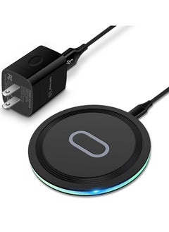 General Wireless Charger Samsung Fast Charging Pad for Samsung Galaxy S24/S23 Ultra/S22/S21/Z Flip 6 5,15W Wireless Charging Station Charger Mat with QC Adapter for Google Pixel 9 8a 7a 8 7 Pro 6,iPhone 15 14  - Image 1