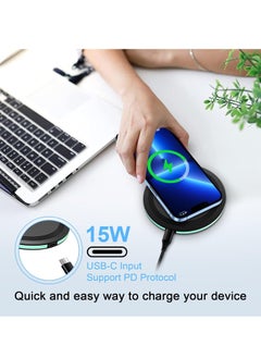 General Wireless Charger Samsung Fast Charging Pad for Samsung Galaxy S24/S23 Ultra/S22/S21/Z Flip 6 5,15W Wireless Charging Station Charger Mat with QC Adapter for Google Pixel 9 8a 7a 8 7 Pro 6,iPhone 15 14  - Image 5
