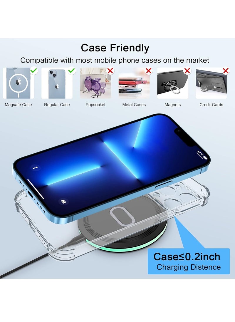General - Wireless Charger Samsung Fast Charging Pad for Samsung Galaxy S24/S23 Ultra/S22/S21/Z Flip 6 5,15W Wireless Charging Station Charger Mat with QC Adapter for Google Pixel 9 8a 7a 8 7 Pro 6,iPhone 15 14 - Image 1