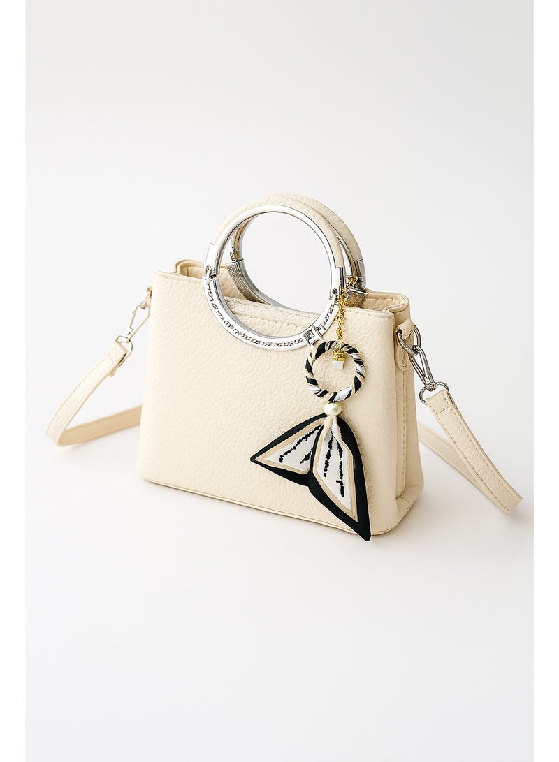 YAMEKER.AE Women’s Mini Top Handle Bag with Metal Ring Handle | PU Leather Handbag with Detachable Strap | Stylish Casual & Party Shoulder Purse | Elegant Small Tote Bag for Ladies - Image 2