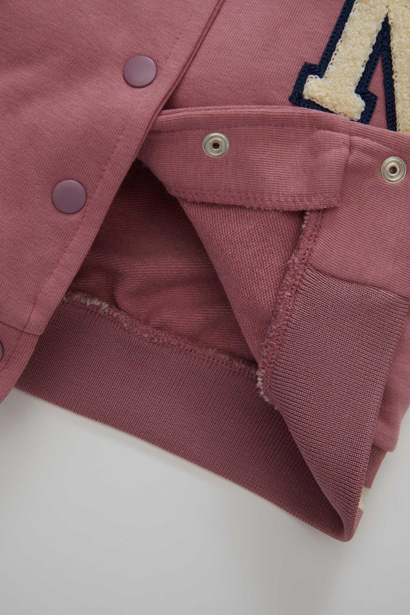 DeFacto Baby Girl College Collar Bomber Jacket - Image 3