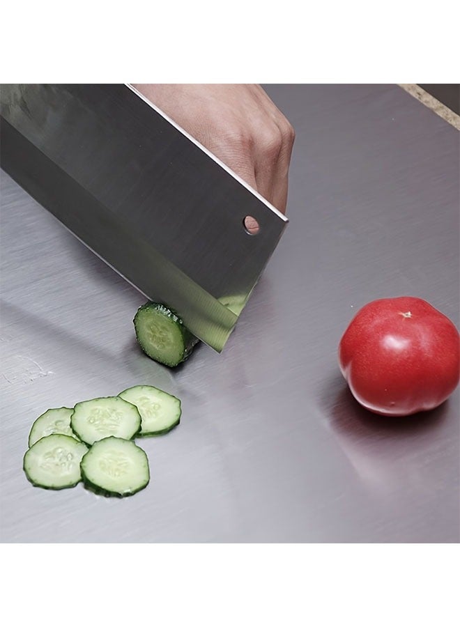 هومستر 1PC 304 ألواح قطع الفولاذ المقاوم للصدأ للمطبخ ولوحة قطع السجاد ولوحة قطع المعادن للحوم والفواكه والخضراوات والخبز ولوحات القطع الصغيرة - Image 3