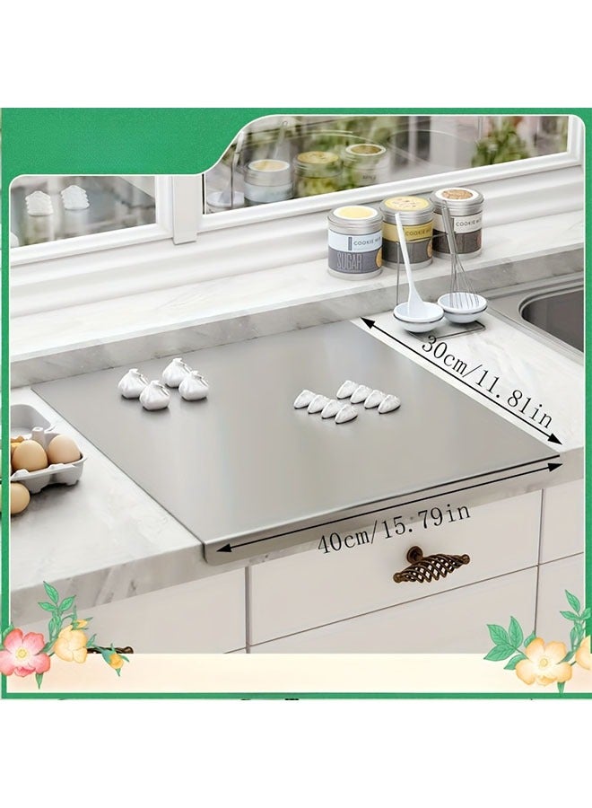 هومستر 1PC 304 ألواح قطع الفولاذ المقاوم للصدأ للمطبخ ولوحة قطع السجاد ولوحة قطع المعادن للحوم والفواكه والخضراوات والخبز ولوحات القطع الصغيرة - Image 4