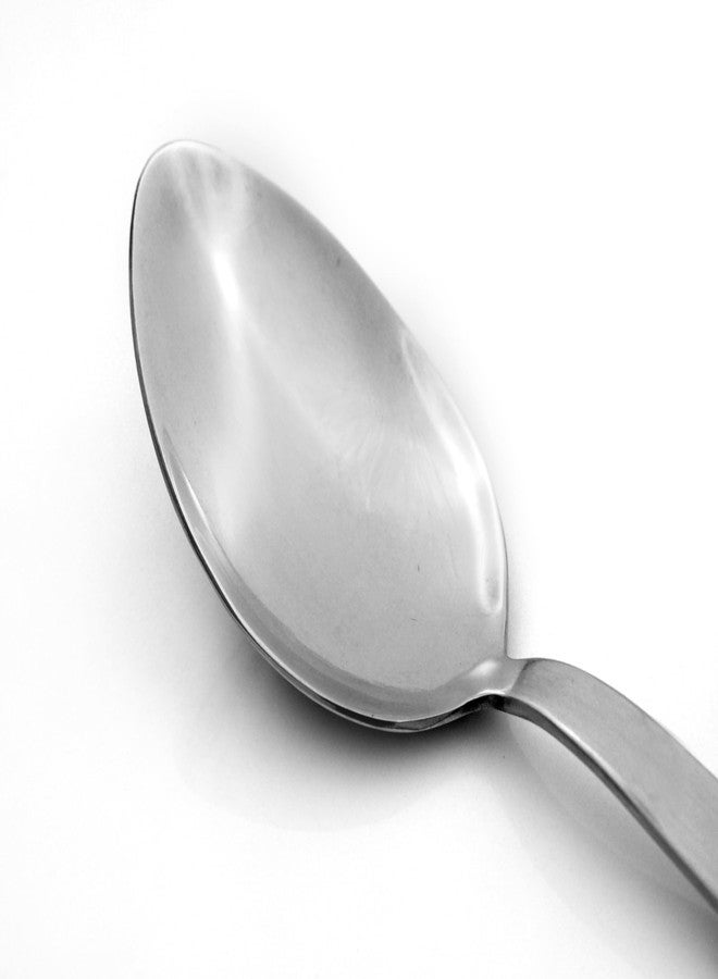BNAZIND Chef Kunz Spoon Set | Pack of 2 | 18/10 Stainless Steel Serving Spoons | 9 Inch Basting Quenelle Chef Cooking Utensils Dinner Plating Spoon - Image 4