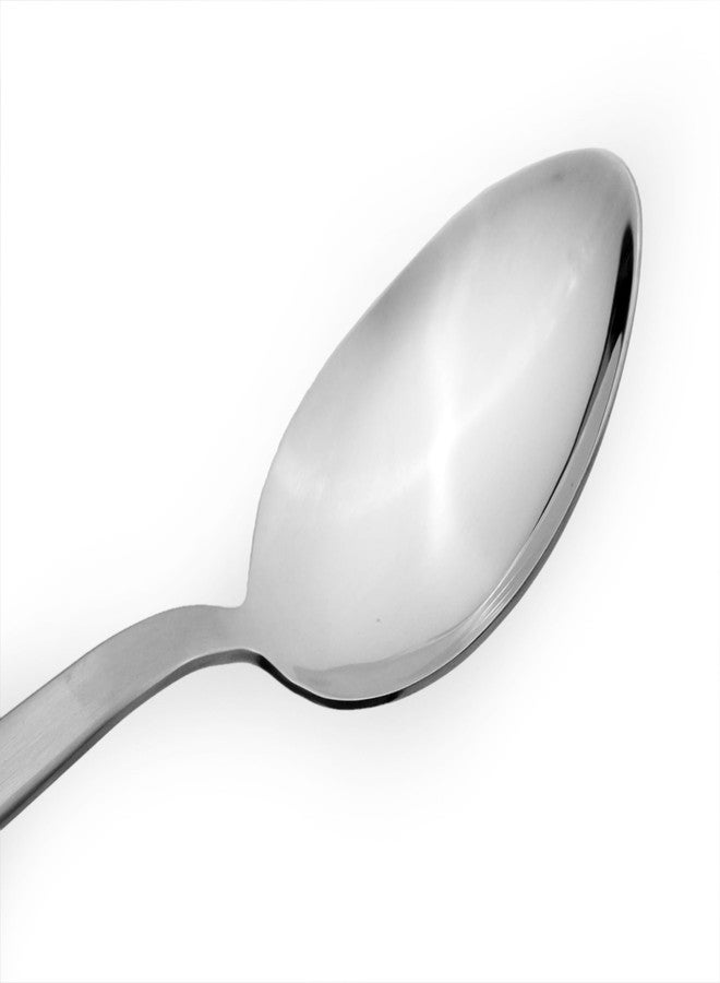 BNAZIND Chef Kunz Spoon Set | Pack of 2 | 18/10 Stainless Steel Serving Spoons | 9 Inch Basting Quenelle Chef Cooking Utensils Dinner Plating Spoon - Image 5