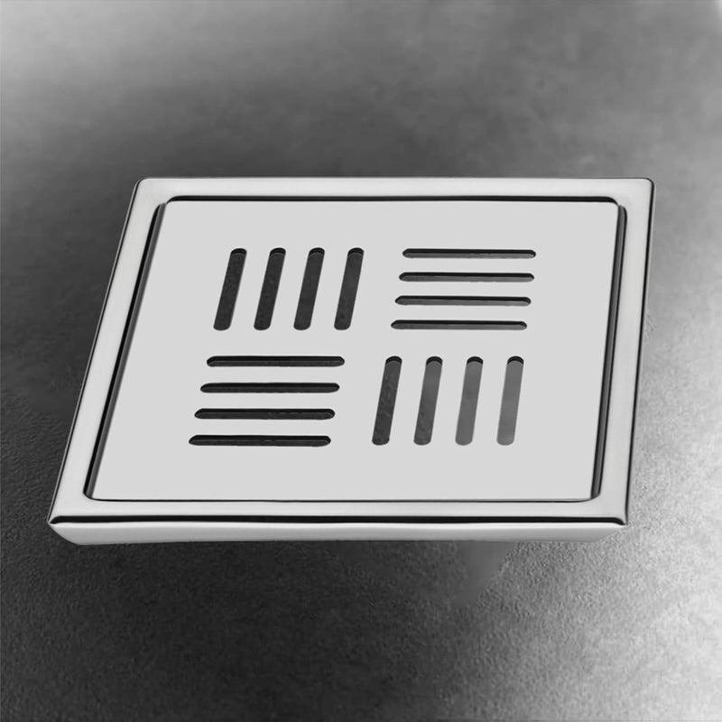 Laika Laika AJ2855 Lotus Premium Lotus Floor Grating Stainless Steel AntiClogging Drain Strainer 5 X 5 Inch  - Image 1