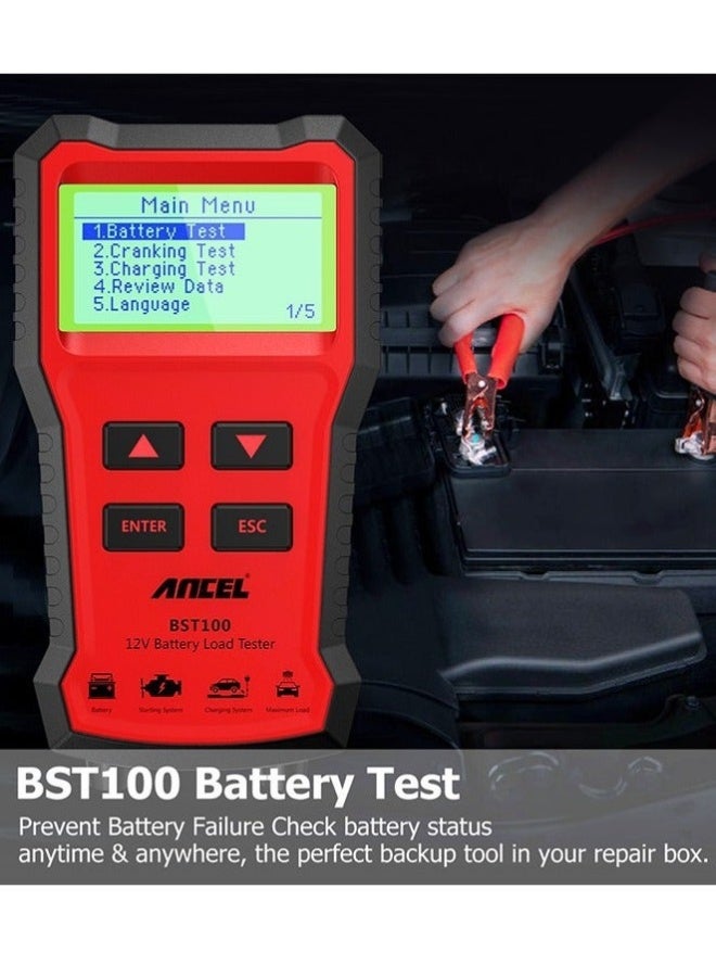 Ancel BST100 Car Battery Tester Multi Languages 12V - Image 3