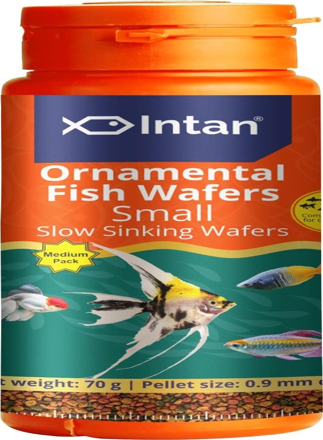 Intan Aquatic Intan Ornamental Fish wafers Fish Food | Slowly Sinking Wafers for Aquarium Fish | Small Wafers for Health & Growth | Medium Pack 70 Gm Each, Pellet Size 0.9 mm Dia, Pack of 2 - Image 2