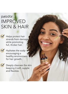 Pura d'or 4 Oz Organic Jamaican Black Castor Oil Natural Smoky Scent Usda Certified, Pure, Cold Pressed & Roasted, Hexane Free Eyelash Growth Serum 2 Empty Refillable Bonus On The Go Applicators  - Image 4