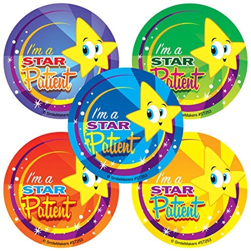 SmileMakers Star Patient Stickers Prizes and Giveaways 100 per Pack - Image 1