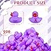 Lunmon 200 Pcs Purple Rubber Ducks Domestic Violence Awareness Ribbon Bath Duck Float Mini Bath Toys Bulk Pancreatic Cancer Alzheimers Awareness Products for Charity Event Supplies - Image 4