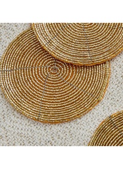 Home Box Blaze Beaded 4-Piece Coaster Set 10 X 10 Cm  - Image 3