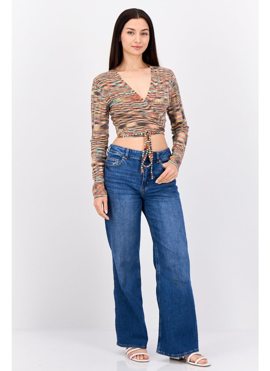 NIA Women Knitted Long Sleeve Cardigan, Multicolor  - Image 4