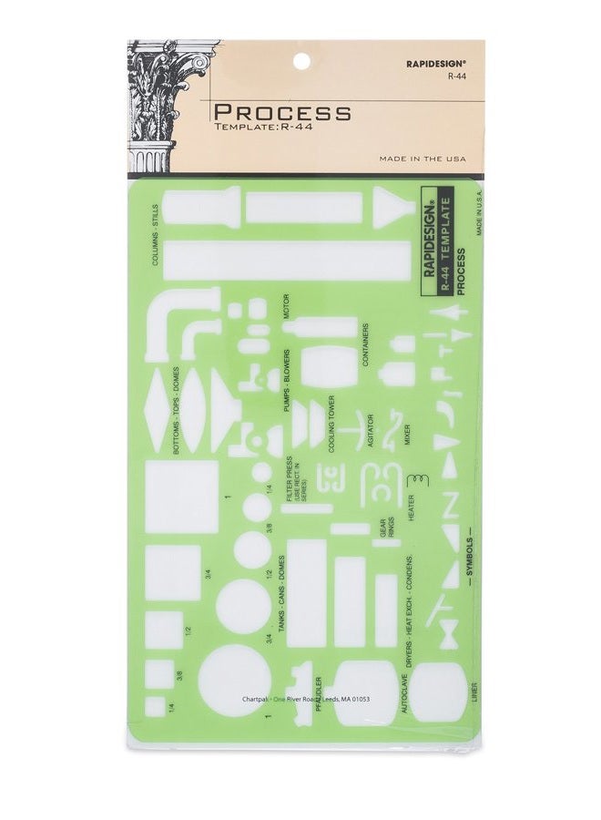 Rapidesign Process Template, 1 Each (R44)