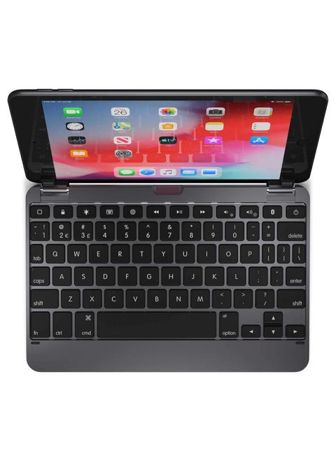 Brydge 7.9 Keyboard Compatible with iPad Mini 4th and 5th Generation | Aluminum | Wireless | Rotating Hinges | 180 Degree Viewing (Space Gray)