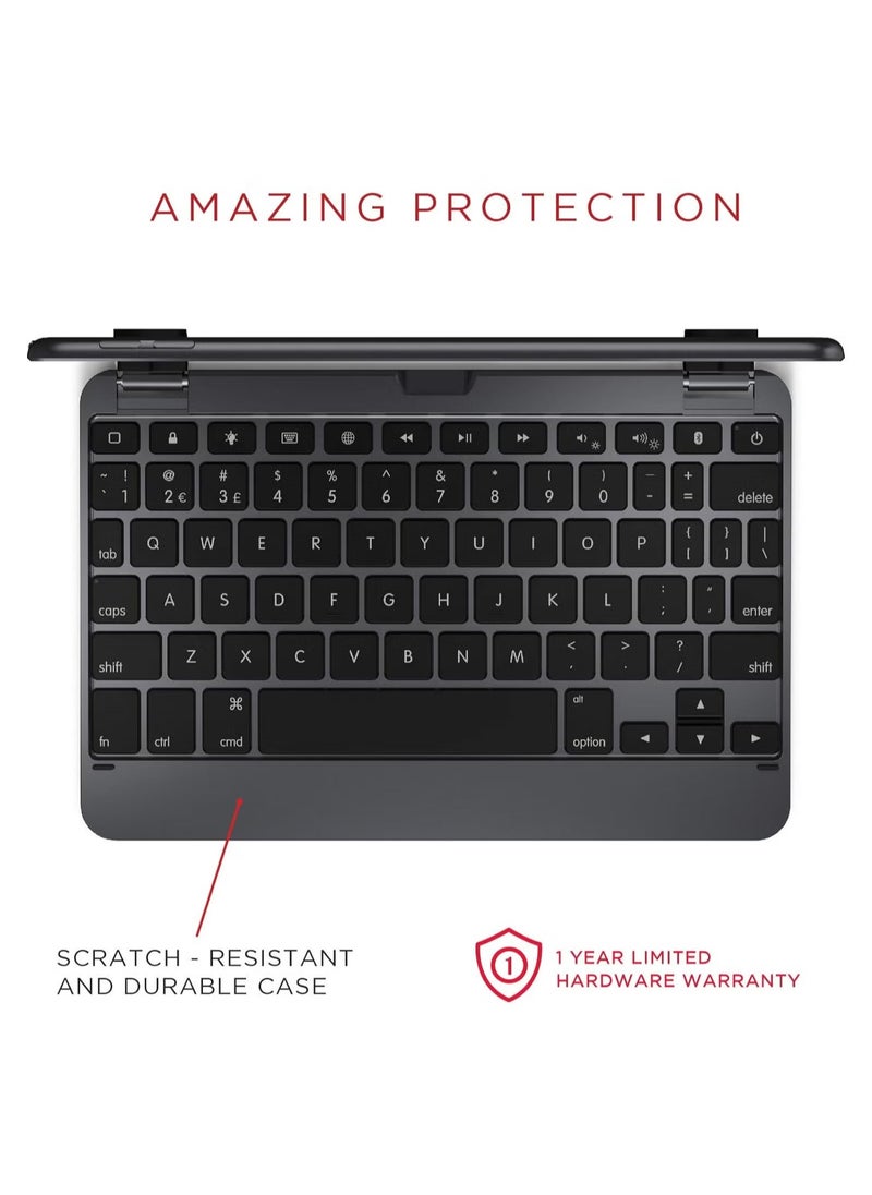 Brydge - Brydge 7.9 Keyboard Compatible with iPad Mini 4th and 5th Generation | Aluminum | Wireless | Rotating Hinges | 180 Degree Viewing (Space Gray) - Image 1