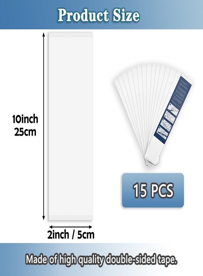 Mecefeno Golf Grip Kit, 15-PCS Regripping Tape - Double Sided Adhesive Strips, 2" X 10" Dual Control Grip - Image 2