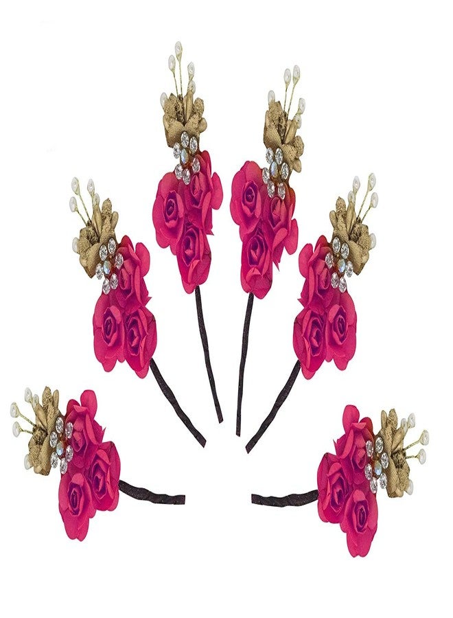 غلان مجموعة أدوات تصفيف الشعر من جلان للنساء والفتيات، لون وردي، 6 قطع، عبوة واحدة - Image 1